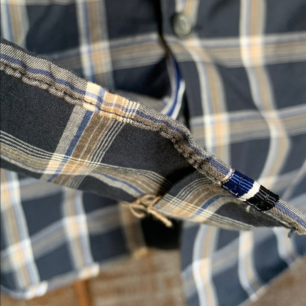 Banana Republic mens button up shirt size small navy preppy business casual - Picture 6 of 11